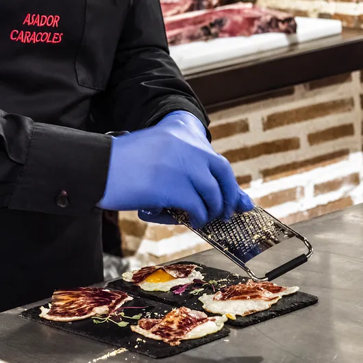 Dish preparation in the restaurant